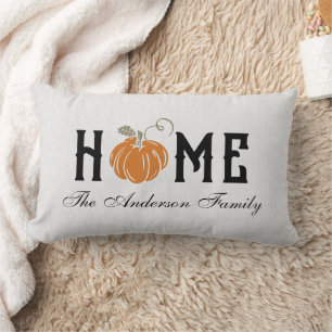 Fall Home Custom Family Name Lumbar Pillow