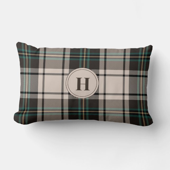 Fall Home Decor Plaid Custom Name Couch Pillows (Front)