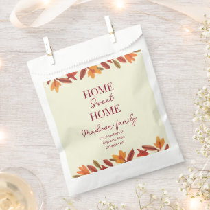 Fall Home Sweet Home open house Housewarming  Favour Bag