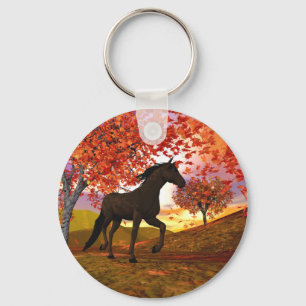 Fall Horse Keychain