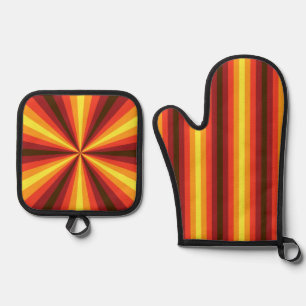 Fall Illusion Oven Mitt & Pot Holder Set