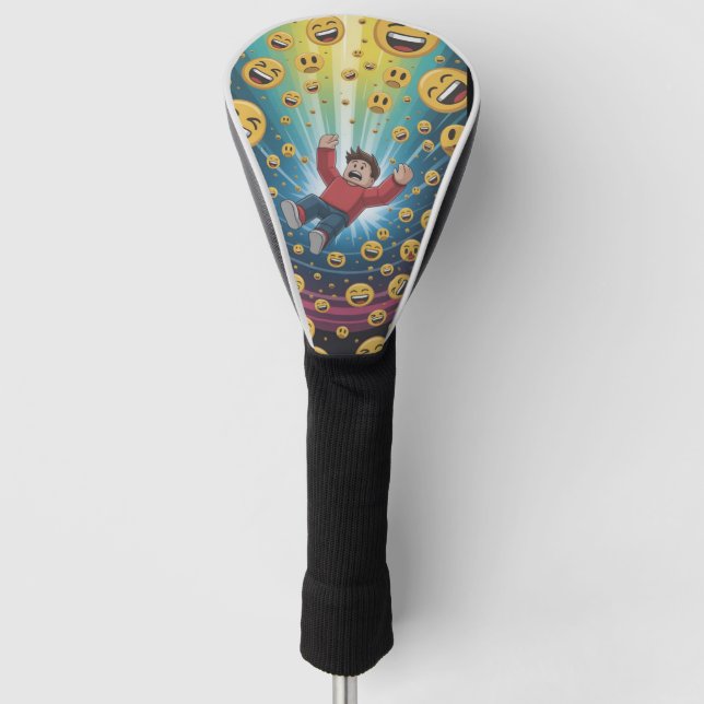 Fall in bubble  golf head cover (Front)
