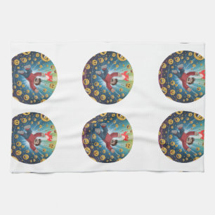 Fall in bubble  kitchen towel