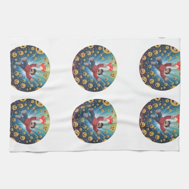 Fall in bubble  kitchen towel (Horizontal)