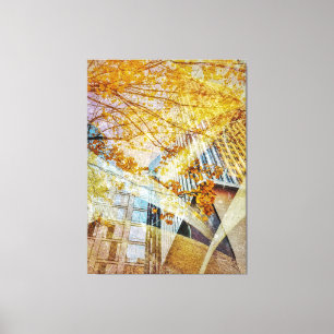 Fall in City Abstract Canvas Print