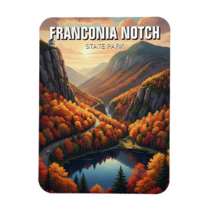 Fall in Franconia Notch State Park Travel Magnet