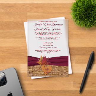 Fall in Love Acrylic Wedding Invitation