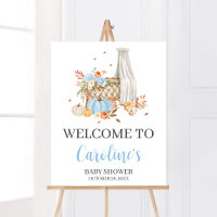 Fall in Love Autumn Blue Pumpkin Welcome