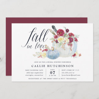 Fall in Love | Autumn Bridal Shower Invitation