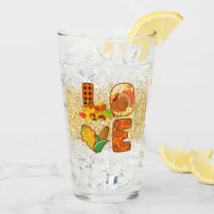 Fall In Love Autumn Customize Glass