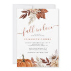 Fall in love autumn floral pumpkin bridal shower