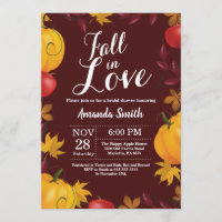 Fall in Love Autumn Harvest Pumpkin Bridal Shower