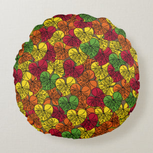 Fall in love - Autumn Leaves Round Pillow