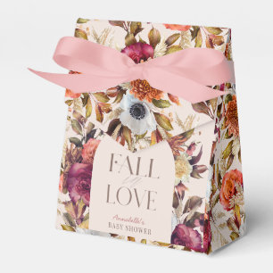 Fall in Love Autumn Wreath Arch Pink Baby Shower Favor Box