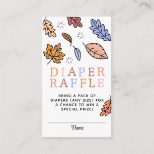 Fall in Love Baby Shower Diaper Raffle Enclosure Card