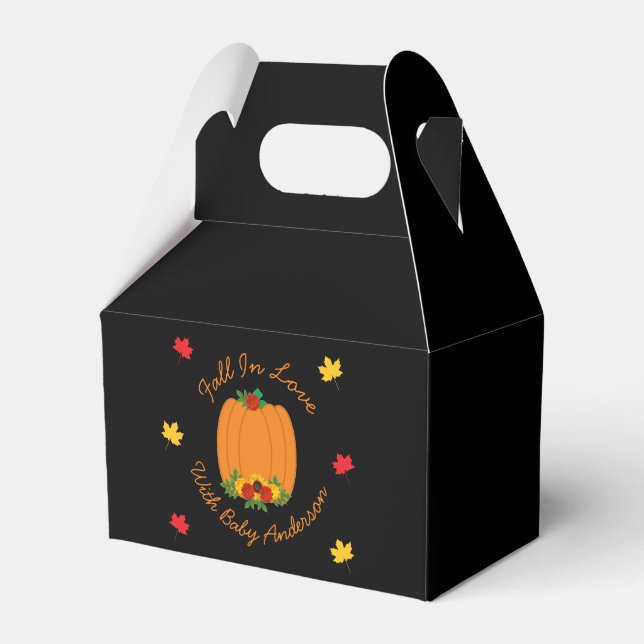Fall In Love Baby Shower Favor Box (Front Side)