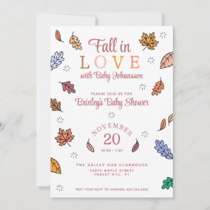 Fall in Love Baby Shower Invitation