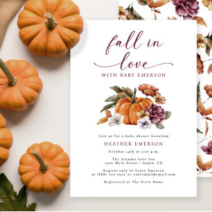 Fall In Love Baby Shower Invitation