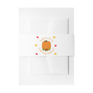 Fall In Love Baby Shower Invitation Belly Band