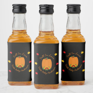 Fall In Love Baby Shower Liquor Bottle Label