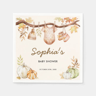 Fall in Love Baby Shower Napkin