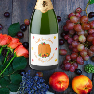 Fall In Love Baby Shower Sparkling Wine Label