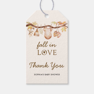 Fall in Love Baby Shower Thank You Gift Tags