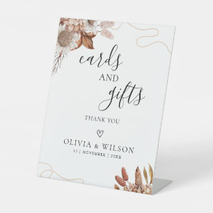 Fall in love   Boho Flowers Cards and Gifts Pedestal Sign