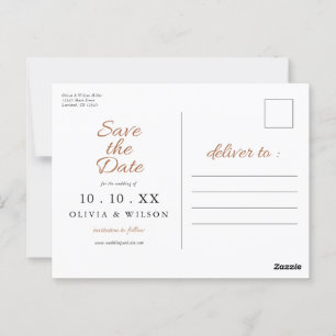 Fall in love Boho Flowers Photo Save the Date Postcard