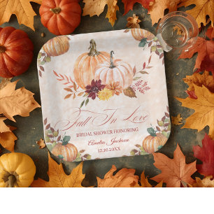 fall in love bridal shower bridal shower  paper plate