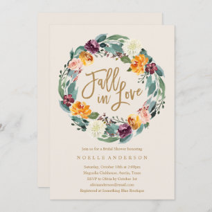 Fall in Love Bridal Shower Invitation