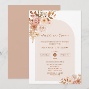 Fall in love Bridal Shower Invitation