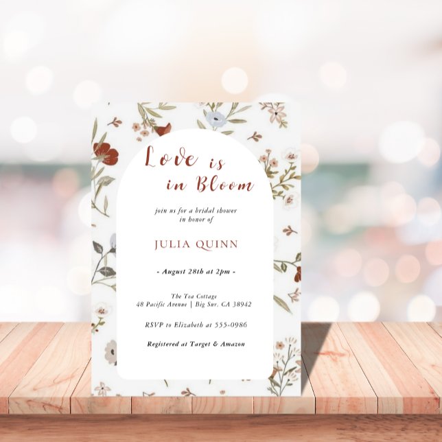 fall In Love Bridal Shower  Invitation (Creator Uploaded)