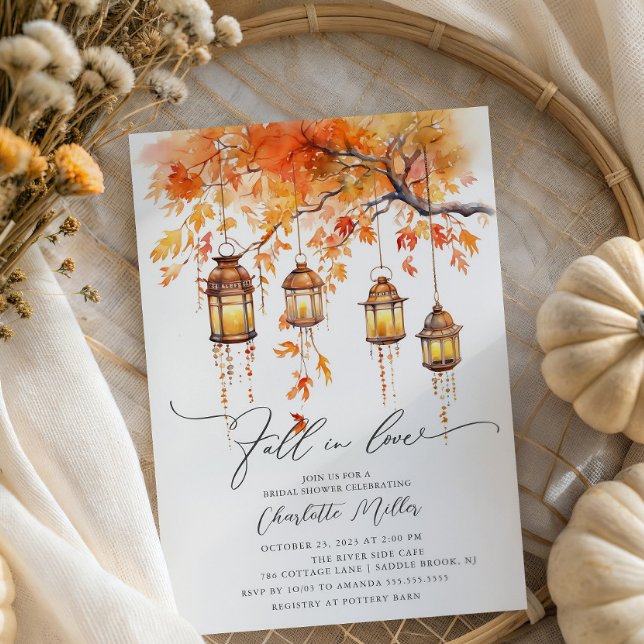 Fall In Love Bridal Shower Invitation (Creator Uploaded)