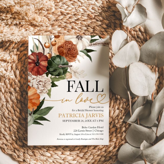 Fall In Love Bridal Shower  Invitation (Creator Uploaded)