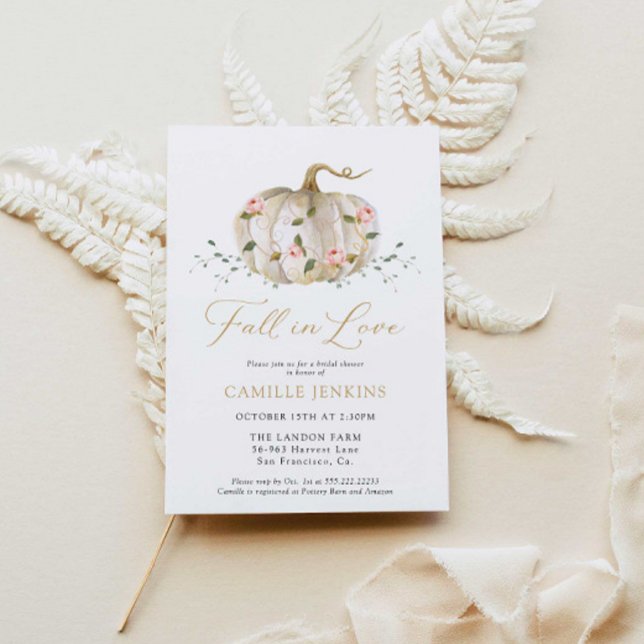 Fall in Love Bridal Shower Invitation (Creator Uploaded)