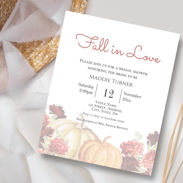 Fall in Love | Bridal Shower Invitation (Creator Uploaded)
