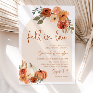Fall in Love Bridal Shower Invitation, Arch Boho Invitation