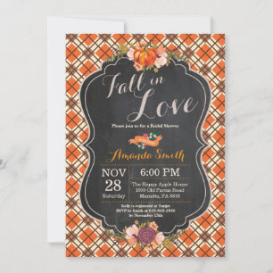 Fall in Love Bridal Shower Invitation Card