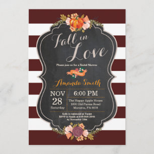Fall in Love Bridal Shower Invitation Card