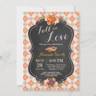 Fall in Love Bridal Shower Invitation Card