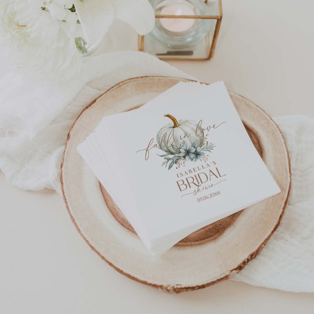 Fall In Love Bridal Shower  Napkin (Creator Uploaded)