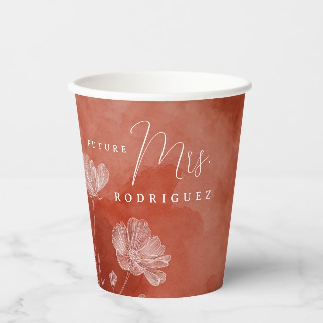 Fall in Love Bridal Shower Paper Cup – Personalize (Front)