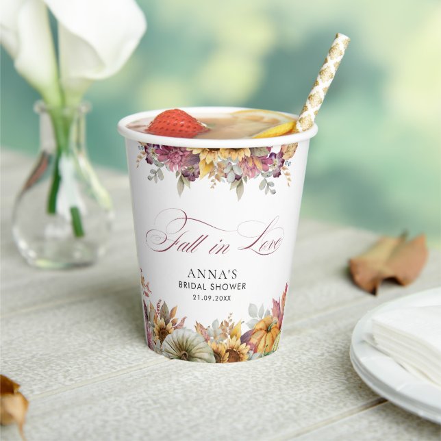 Fall In Love Bridal Shower  Paper Cups (Insitu)