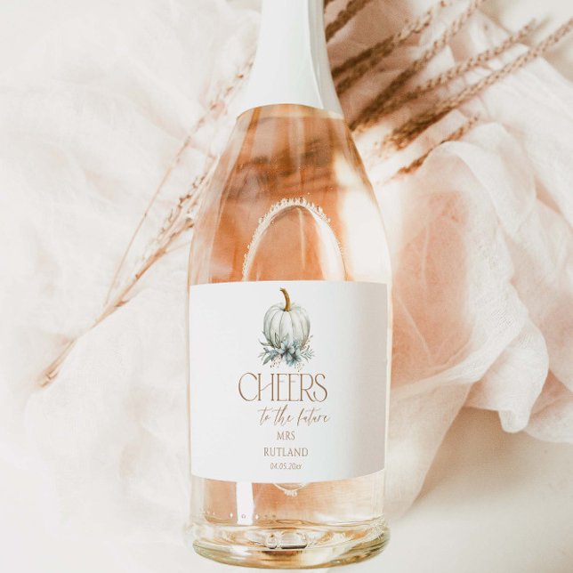 Fall In Love Bridal Shower  Sparkling Wine Label (Creator Uploaded)