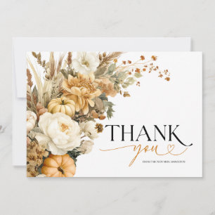 Fall In Love Bridal Shower Thank You Card