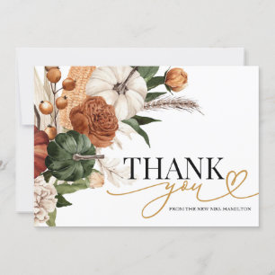 Fall In Love Bridal Shower Thank You Card