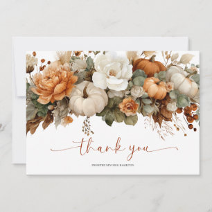 Fall In Love Bridal Shower Thank You Card