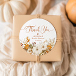 Fall in love bridal shower thank you classic round sticker<br><div class="desc">Fall in love bridal shower thank you Classic Round Sticker 
Matching items available.</div>