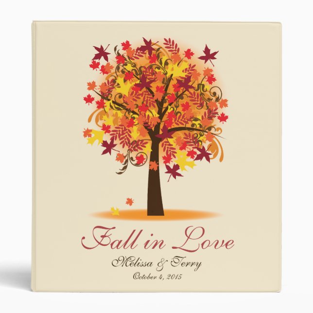 Fall in Love Bridal Shower Wedding Binder (Front)